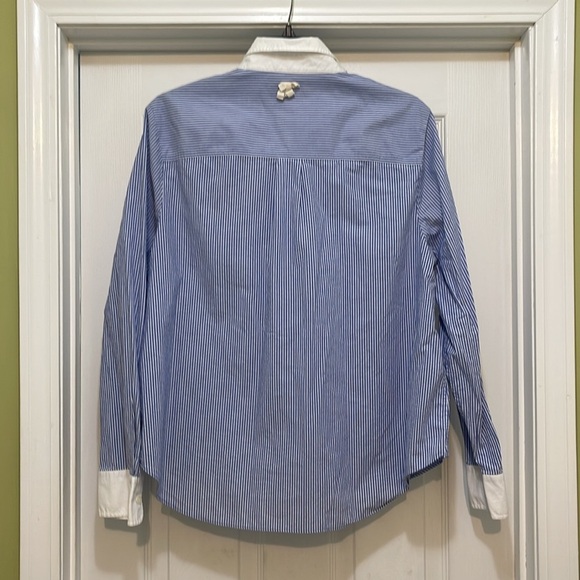 Broome Street - Kate Spade blue& white pinstripe button down - size XL - Picture 3 of 10